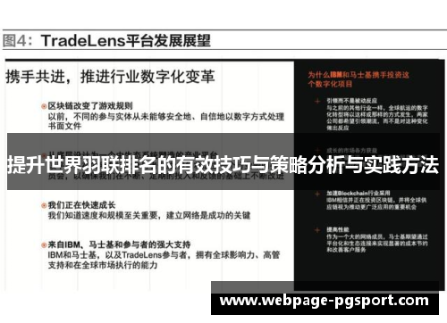 提升世界羽联排名的有效技巧与策略分析与实践方法