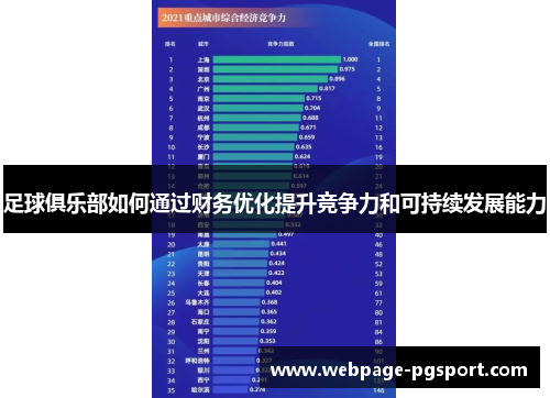 足球俱乐部如何通过财务优化提升竞争力和可持续发展能力 足球俱乐部如何通过财务优化提升竞争力和可持续发展能力